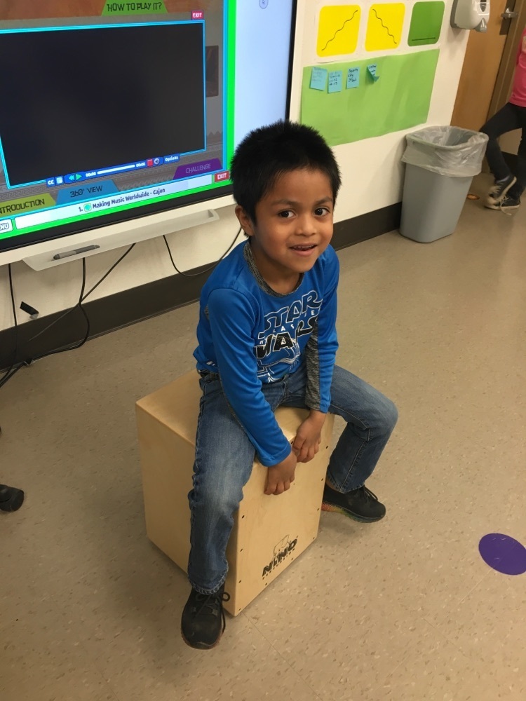 Fun playing rhythms on the cajon !