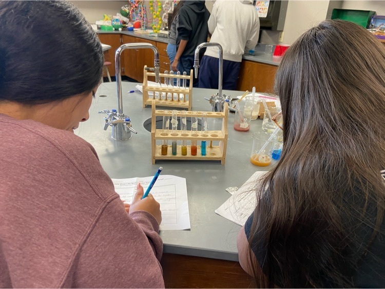 Coach Ross’ Biology classes had a blast testing for the presence of biomolecules (proteins, carbohydrates and lipids-fats) in food samples.